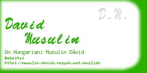 david musulin business card